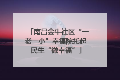 南昌金牛社区“一老一小”幸福院托起民生“微幸福”
