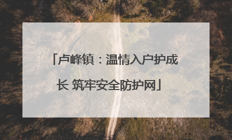 卢峰镇：温情入户护成长 筑牢安全防护网