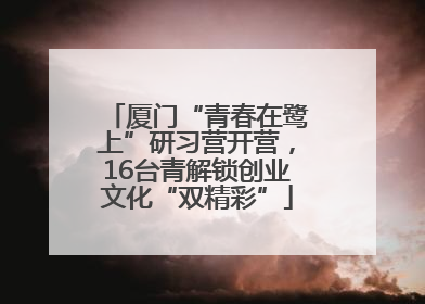厦门“青春在鹭上”研习营开营，16台青解锁创业文化“双精彩”