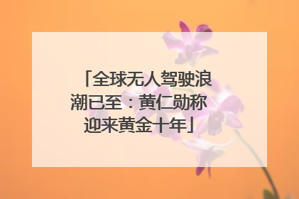 全球无人驾驶浪潮已至：黄仁勋称迎来黄金十年