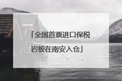 全国首票进口保税岩板在南安入仓