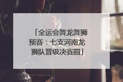 全运会舞龙舞狮预赛：七支河南龙狮队晋级决赛圈