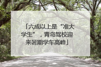 六成以上是“准大学生”，青岛驾校迎来暑期学车高峰