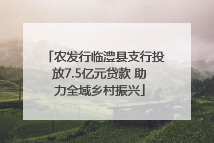 农发行临澧县支行投放7.5亿元贷款 助力全域乡村振兴