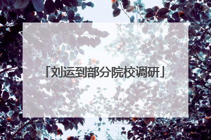刘运到部分院校调研