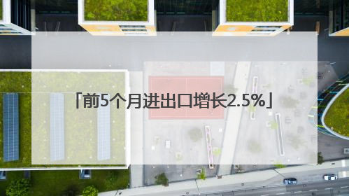 前5个月进出口增长2.5%