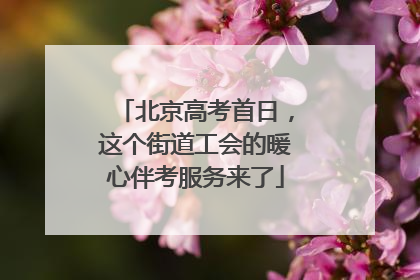 北京高考首日，这个街道工会的暖心伴考服务来了