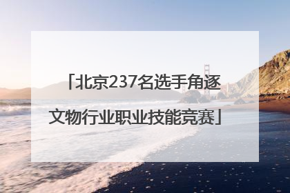 北京237名选手角逐文物行业职业技能竞赛
