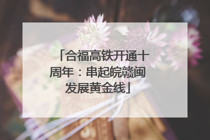 合福高铁开通十周年：串起皖赣闽发展黄金线