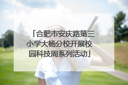 合肥市安庆路第三小学大杨分校开展校园科技周系列活动