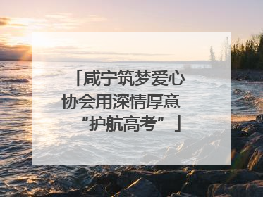 咸宁筑梦爱心协会用深情厚意“护航高考”