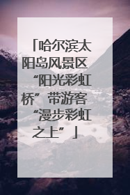 哈尔滨太阳岛风景区“阳光彩虹桥”带游客“漫步彩虹之上”