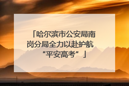 哈尔滨市公安局南岗分局全力以赴护航“平安高考”