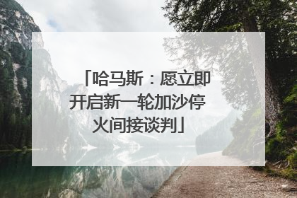 哈马斯：愿立即开启新一轮加沙停火间接谈判