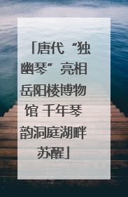 唐代“独幽琴”亮相岳阳楼博物馆 千年琴韵洞庭湖畔苏醒