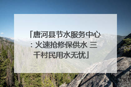 唐河县节水服务中心：火速抢修保供水 三千村民用水无忧