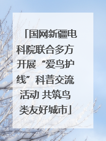 国网新疆电科院联合多方开展“爱鸟护线”科普交流活动 共筑鸟类友好城市