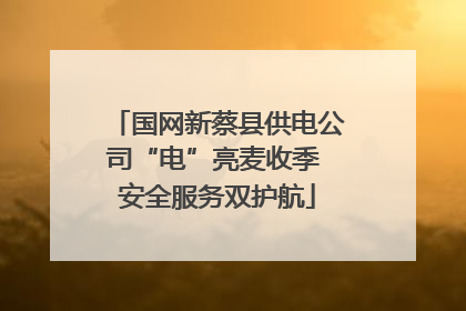 国网新蔡县供电公司“电”亮麦收季 安全服务双护航
