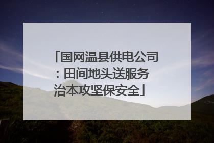 国网温县供电公司：田间地头送服务 治本攻坚保安全