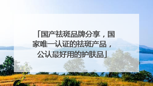 国产祛斑品牌分享，国家唯一认证的祛斑产品，公认最好用的护肤品