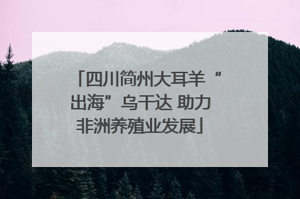 四川简州大耳羊“出海”乌干达 助力非洲养殖业发展