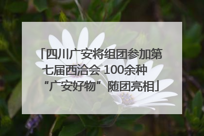 四川广安将组团参加第七届西洽会 100余种“广安好物”随团亮相