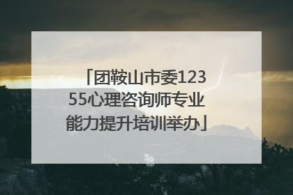 团鞍山市委12355心理咨询师专业能力提升培训举办
