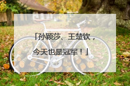 孙颖莎、王楚钦，今天也是冠军！