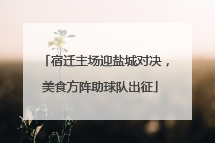 宿迁主场迎盐城对决，美食方阵助球队出征