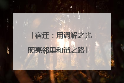 宿迁：用调解之光照亮邻里和谐之路