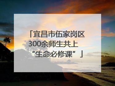 宜昌市伍家岗区300余师生共上“生命必修课”