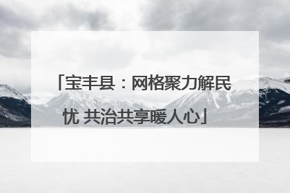 宝丰县：网格聚力解民忧 共治共享暖人心