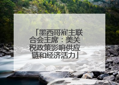 墨西哥雇主联合会主席：美关税政策影响供应链和经济活力