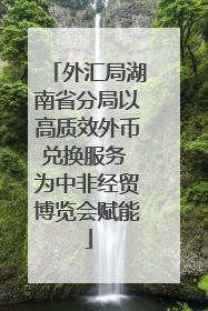 外汇局湖南省分局以高质效外币兑换服务 为中非经贸博览会赋能