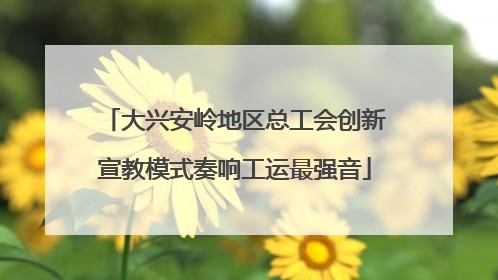 大兴安岭地区总工会创新宣教模式奏响工运最强音