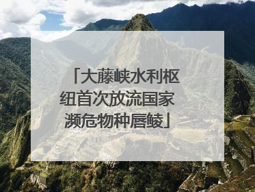 大藤峡水利枢纽首次放流国家濒危物种唇鲮