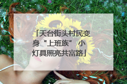 天台街头村民变身“上班族” 小灯具照亮共富路