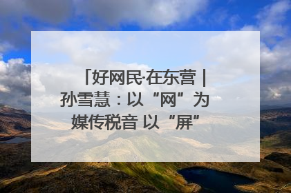 好网民·在东营｜孙雪慧：以“网”为媒传税音 以“屏”为介助发展