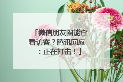 微信朋友圈能查看访客？腾讯回应：正在打击！