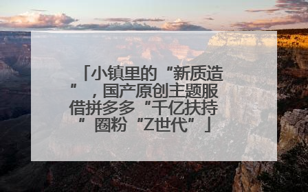 小镇里的“新质造”，国产原创主题服借拼多多“千亿扶持”圈粉“Z世代”