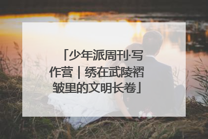 少年派周刊·写作营｜绣在武陵褶皱里的文明长卷