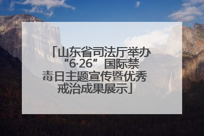 山东省司法厅举办“6·26”国际禁毒日主题宣传暨优秀戒治成果展示