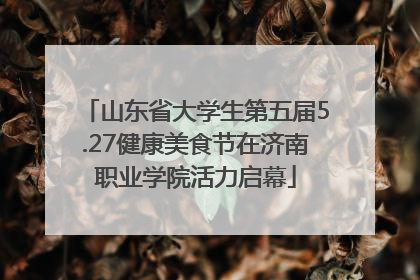 山东省大学生第五届5.27健康美食节在济南职业学院活力启幕