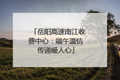 岳阳高速南江收费中心：端午温情传递暖人心