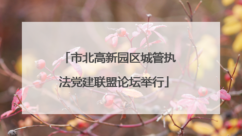 市北高新园区城管执法党建联盟论坛举行