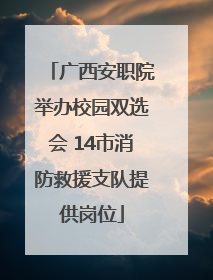 广西安职院举办校园双选会 14市消防救援支队提供岗位