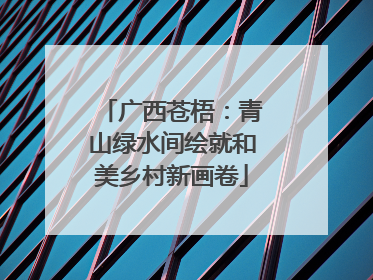 广西苍梧：青山绿水间绘就和美乡村新画卷