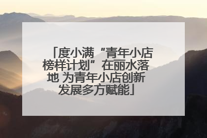 度小满“青年小店榜样计划”在丽水落地 为青年小店创新发展多方赋能