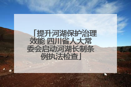 提升河湖保护治理效能 四川省人大常委会启动河湖长制条例执法检查