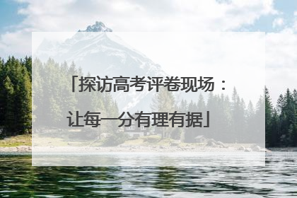 探访高考评卷现场：让每一分有理有据